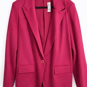 New York & Company Plum Blazer Size 4X